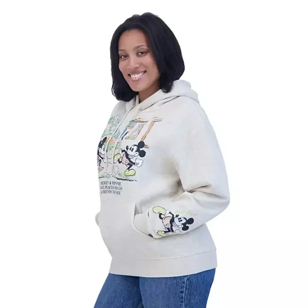 New Disney Mickey And Minnie Character Hoodie